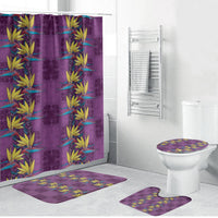 Hawaii Waikiki King Bathroom Set Purple Quilt With Pua Manu
