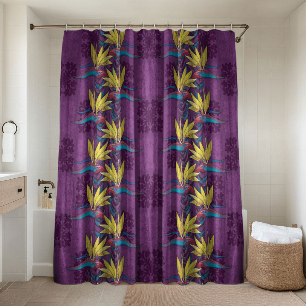 Hawaii Waikiki King Bathroom Set Purple Quilt With Pua Manu