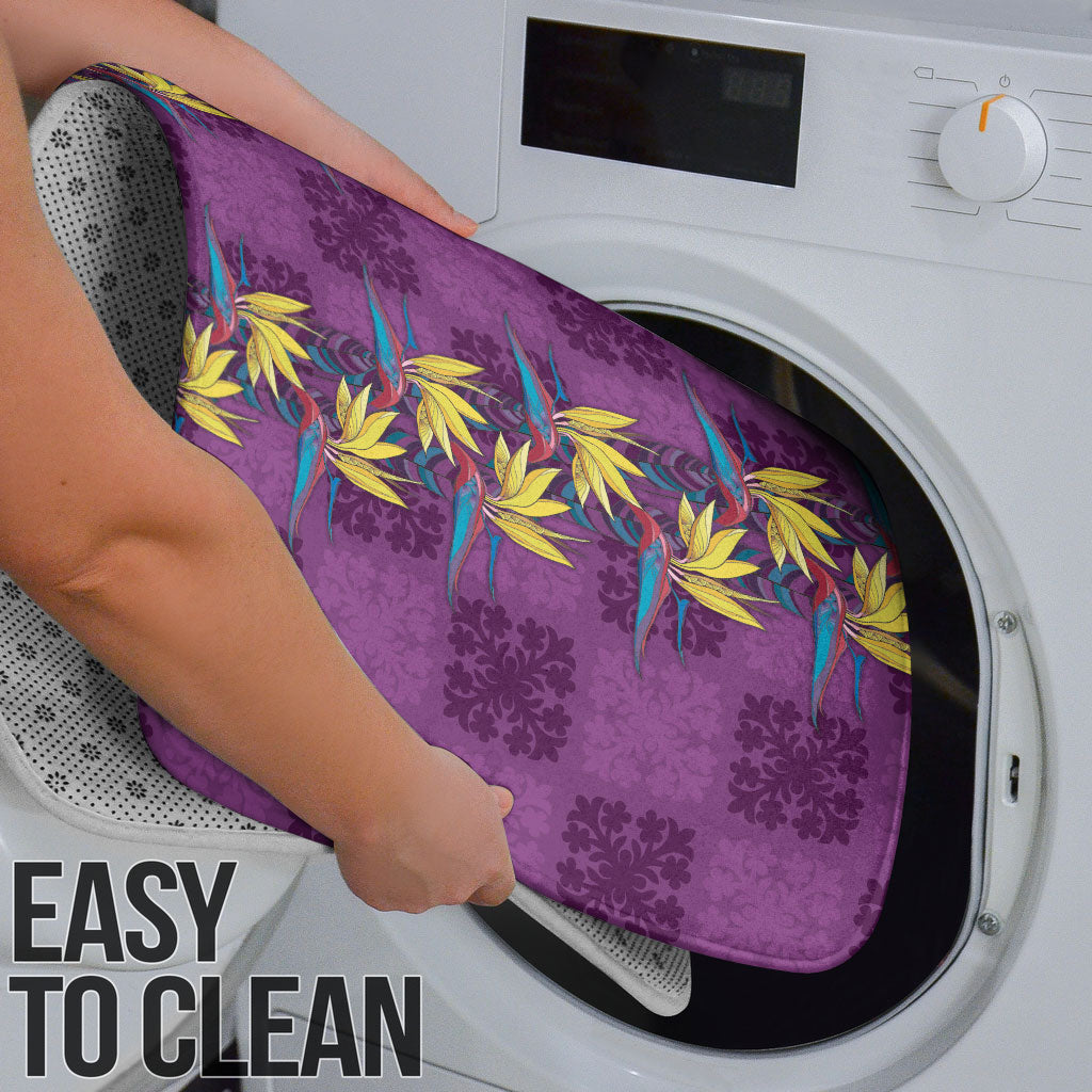Hawaii Waikiki King Bathroom Set Purple Quilt With Pua Manu