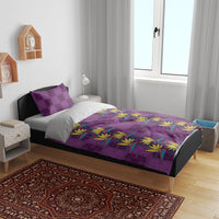 Hawaii Waikiki King Bedding Set Purple Quilt With Pua Manu