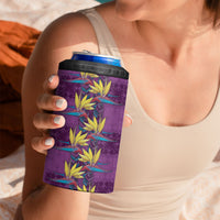 Hawaii Waikiki King 4 in 1 Can Cooler Tumbler Purple Quilt With Pua Manu