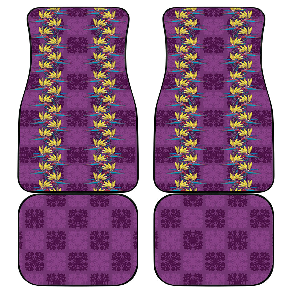Hawaii Waikiki King Car Mats Purple Quilt With Pua Manu