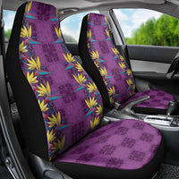 Hawaii Waikiki King Car Seat Cover Purple Quilt With Pua Manu