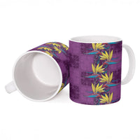 Hawaii Waikiki King Ceramic Mug Purple Quilt With Pua Manu
