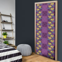 Hawaii Waikiki King Door Cover Purple Quilt With Pua Manu