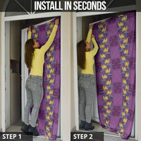 Hawaii Waikiki King Door Cover Purple Quilt With Pua Manu
