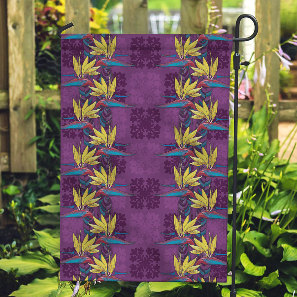 Hawaii Waikiki King Garden Flag Purple Quilt With Pua Manu