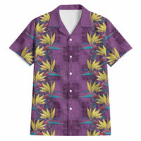 Hawaii Waikiki King Hawaiian Shirt Purple Quilt With Pua Manu