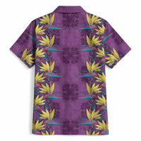 Hawaii Waikiki King Hawaiian Shirt Purple Quilt With Pua Manu