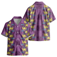Hawaii Waikiki King Kid Hawaiian Shirt Purple Quilt With Pua Manu