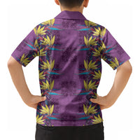 Hawaii Waikiki King Kid Hawaiian Shirt Purple Quilt With Pua Manu