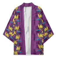 Hawaii Waikiki King Kimono Purple Quilt With Pua Manu