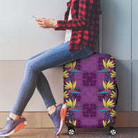 Hawaii Waikiki King Luggage Cover Purple Quilt With Pua Manu