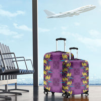 Hawaii Waikiki King Luggage Cover Purple Quilt With Pua Manu