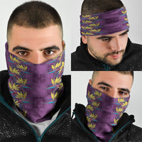 Hawaii Waikiki King Neck Gaiter Purple Quilt With Pua Manu