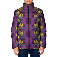 Hawaii Waikiki King Padded Jacket Purple Quilt With Pua Manu
