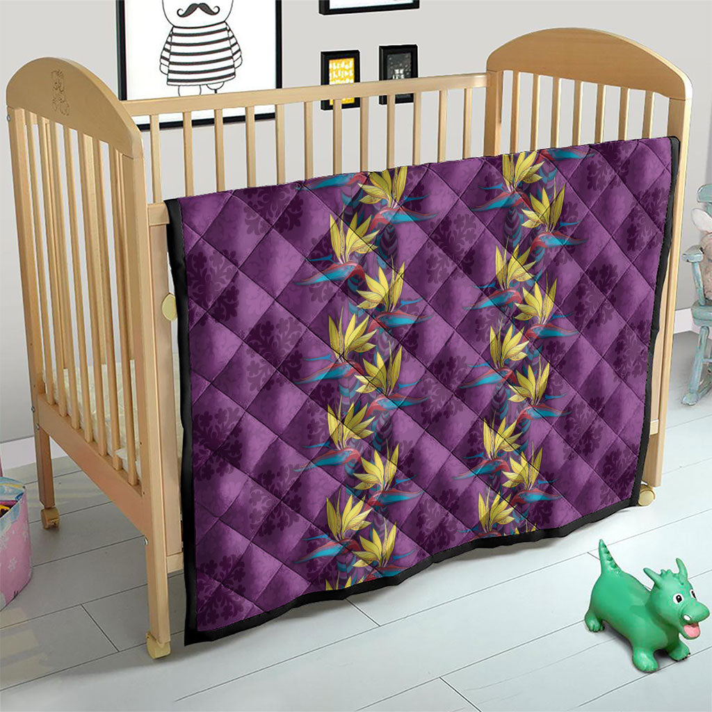 Hawaii Waikiki King Quilt Purple Quilt With Pua Manu