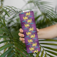 Hawaii Waikiki King Skinny Tumbler Purple Quilt With Pua Manu