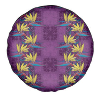 Hawaii Waikiki King Spare Tire Cover Purple Quilt With Pua Manu