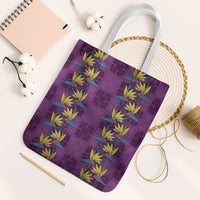 Hawaii Waikiki King Tote Bag Purple Quilt With Pua Manu