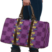 Hawaii Waikiki King Travel Bag Purple Quilt With Pua Manu