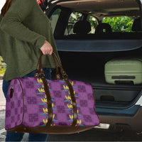 Hawaii Waikiki King Travel Bag Purple Quilt With Pua Manu