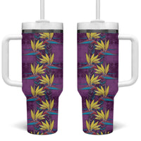 Hawaii Waikiki King Tumbler With Handle Purple Quilt With Pua Manu