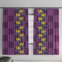 Hawaii Waikiki King Window Curtain Purple Quilt With Pua Manu