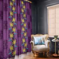 Hawaii Waikiki King Window Curtain Purple Quilt With Pua Manu