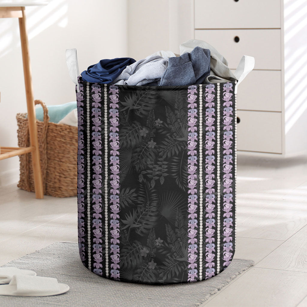 Hawaii Queen Liliuokalani Laundry Basket Hawaiian Lei Pua Kalaunu