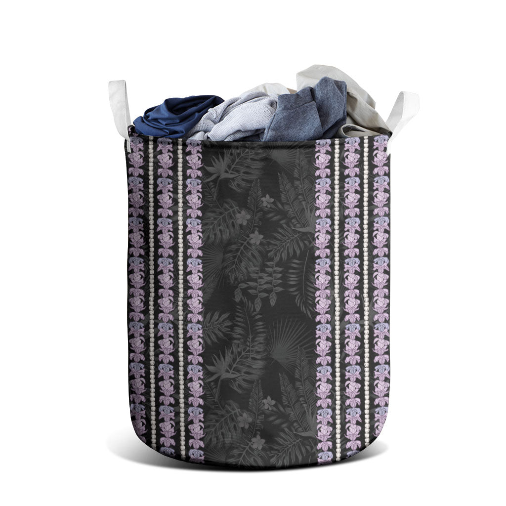 Hawaii Queen Liliuokalani Laundry Basket Hawaiian Lei Pua Kalaunu