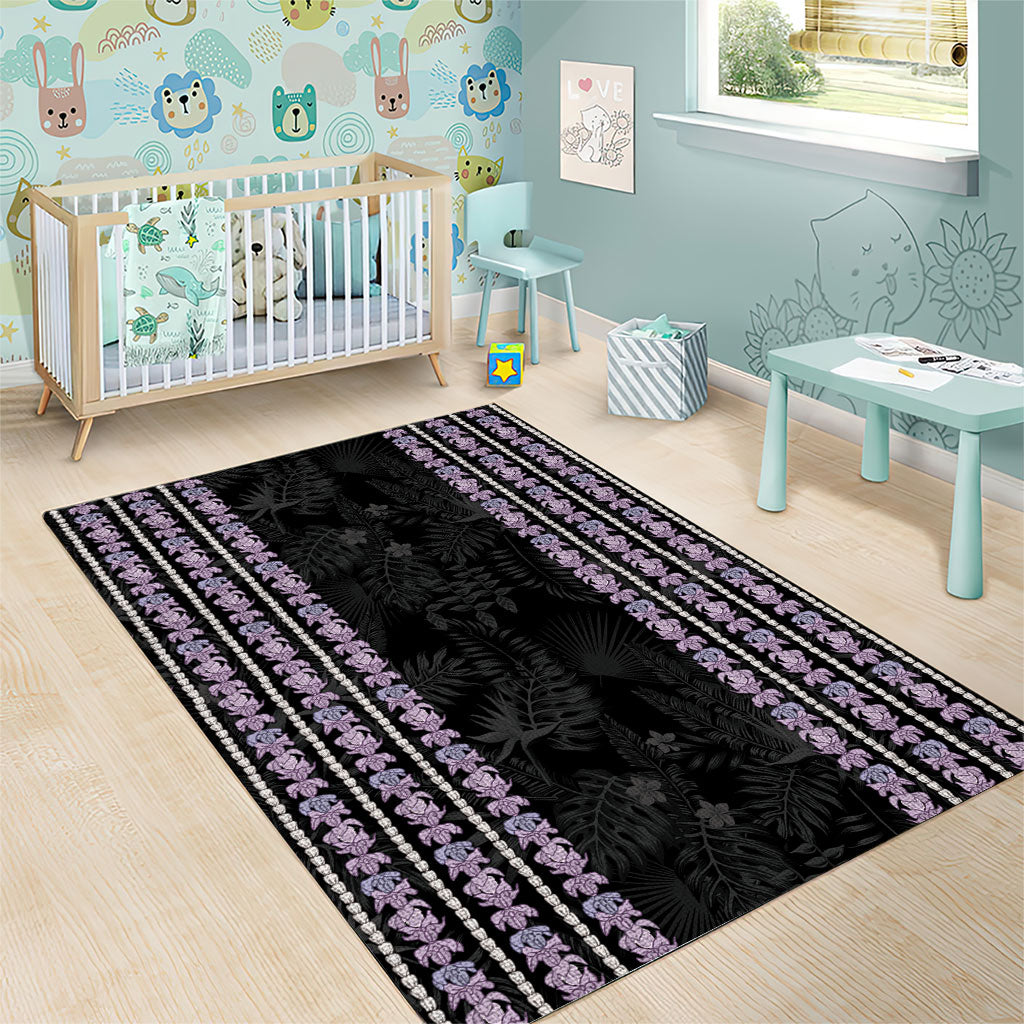 Hawaii Queen Liliuokalani Area Rug Hawaiian Lei Pua Kalaunu