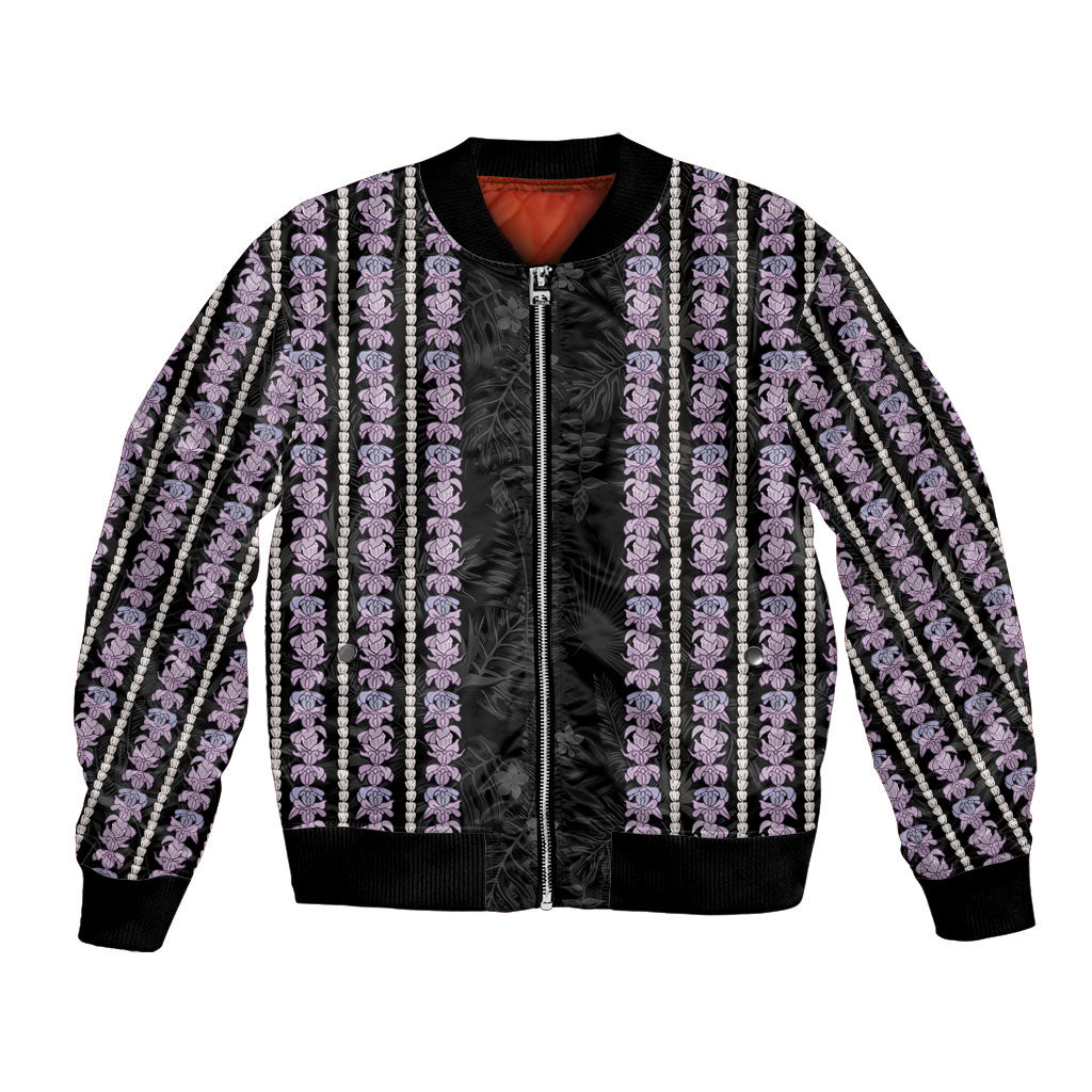 Hawaii Queen Liliuokalani Bomber Jacket Hawaiian Lei Pua Kalaunu