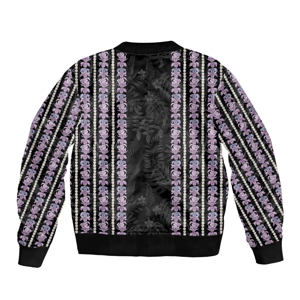 Hawaii Queen Liliuokalani Bomber Jacket Hawaiian Lei Pua Kalaunu