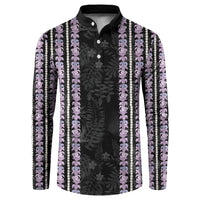 Hawaii Queen Liliuokalani Button Sweatshirt Hawaiian Lei Pua Kalaunu