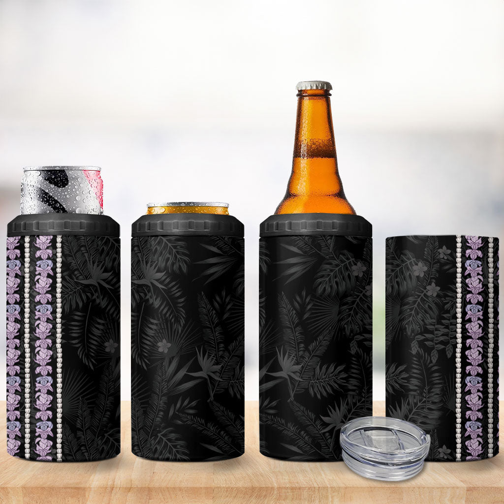 Hawaii Queen Liliuokalani 4 in 1 Can Cooler Tumbler Hawaiian Lei Pua Kalaunu