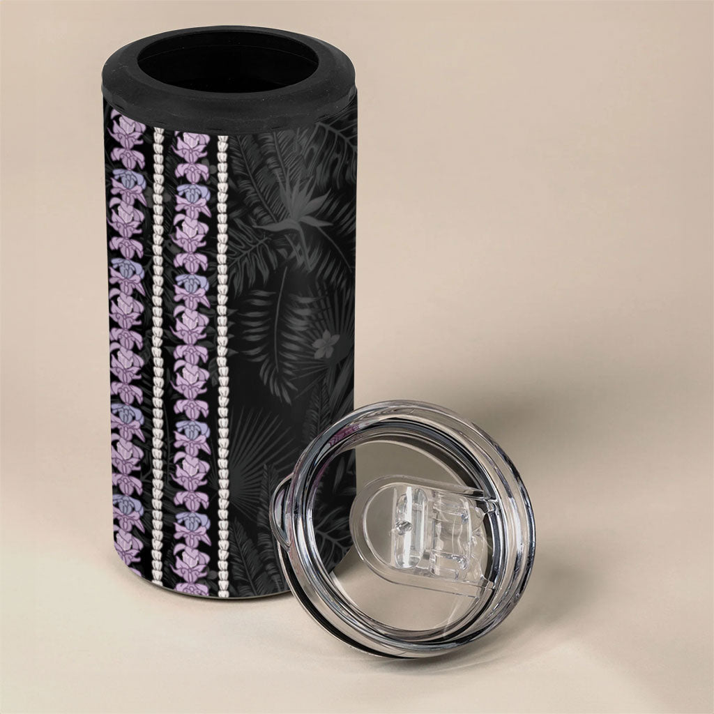 Hawaii Queen Liliuokalani 4 in 1 Can Cooler Tumbler Hawaiian Lei Pua Kalaunu