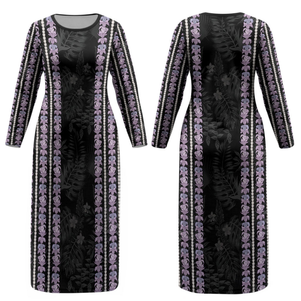 Hawaii Queen Liliuokalani Couples Matching Long Sleeve Bodycon Dress and Hawaiian Shirt Hawaiian Lei Pua Kalaunu