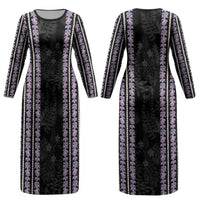 Hawaii Queen Liliuokalani Couples Matching Long Sleeve Bodycon Dress and Hawaiian Shirt Hawaiian Lei Pua Kalaunu