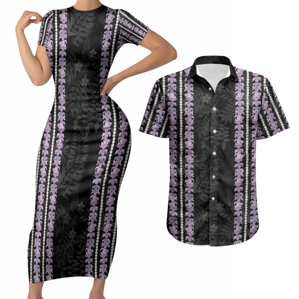 Hawaii Queen Liliuokalani Couples Matching Short Sleeve Bodycon Dress and Hawaiian Shirt Hawaiian Lei Pua Kalaunu