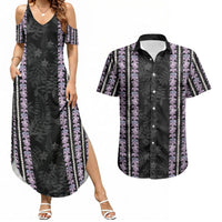 Hawaii Queen Liliuokalani Couples Matching Summer Maxi Dress and Hawaiian Shirt Hawaiian Lei Pua Kalaunu
