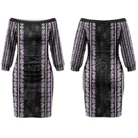 Hawaii Queen Liliuokalani Family Matching Off The Shoulder Long Sleeve Dress and Hawaiian Shirt Hawaiian Lei Pua Kalaunu