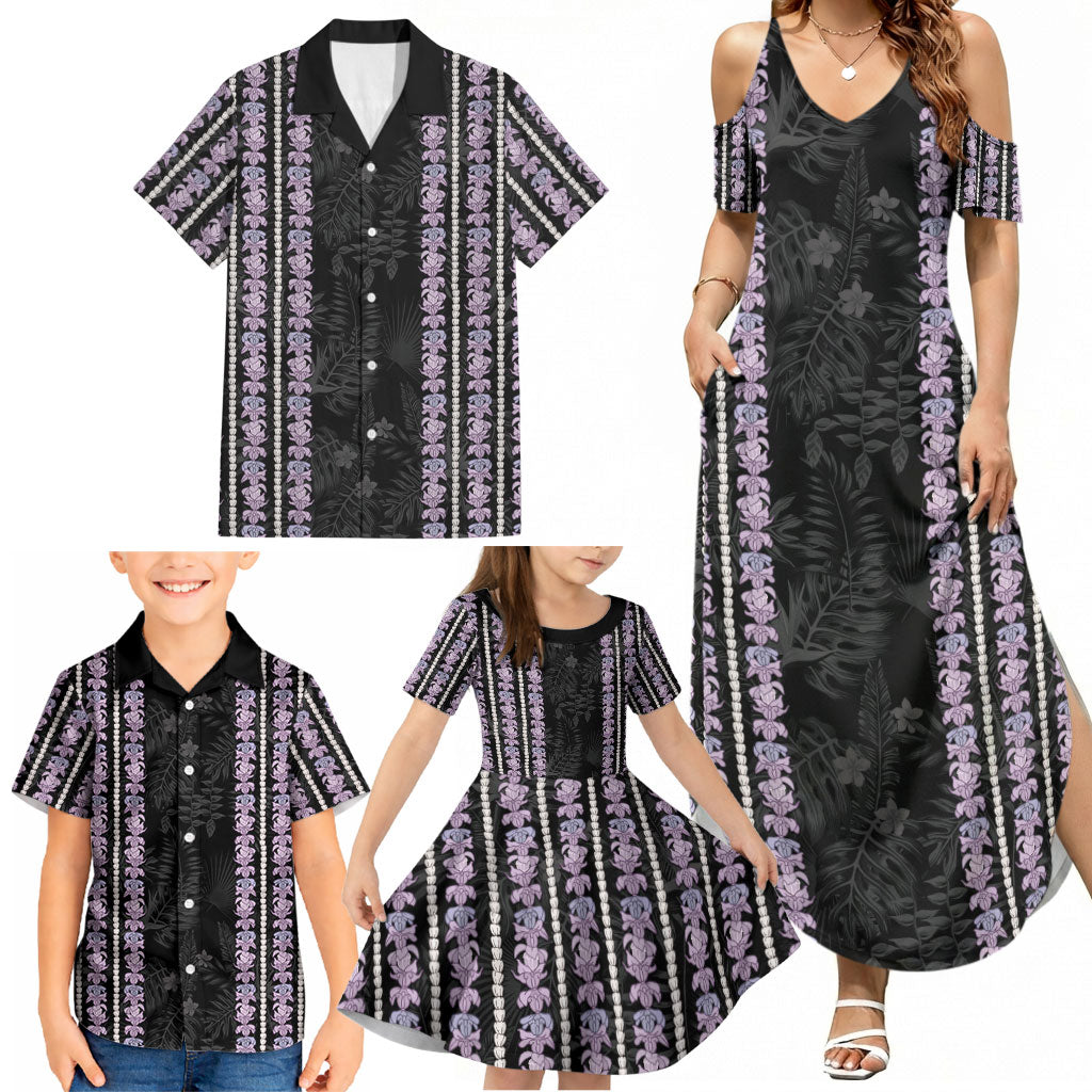 Hawaii Queen Liliuokalani Family Matching Summer Maxi Dress and Hawaiian Shirt Hawaiian Lei Pua Kalaunu