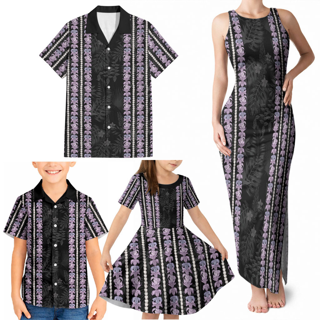 Hawaii Queen Liliuokalani Family Matching Tank Maxi Dress and Hawaiian Shirt Hawaiian Lei Pua Kalaunu