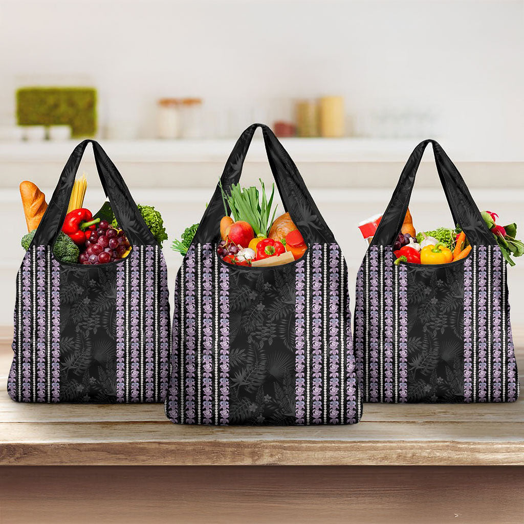 Hawaii Queen Liliuokalani Grocery Bag Hawaiian Lei Pua Kalaunu