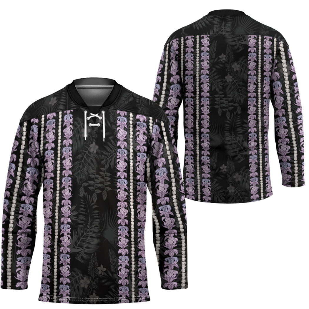 Hawaii Queen Liliuokalani Hockey Jersey Hawaiian Lei Pua Kalaunu