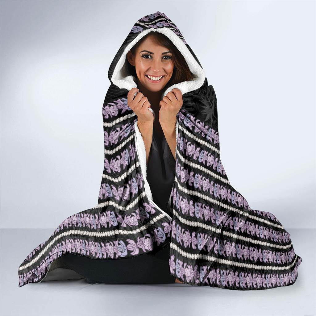 Hawaii Queen Liliuokalani Hooded Blanket Hawaiian Lei Pua Kalaunu
