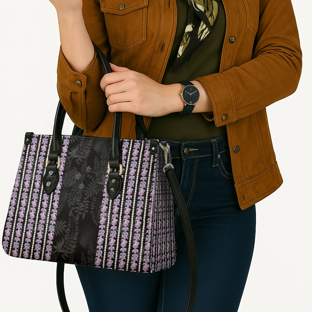 Hawaii Queen Liliuokalani Leather Bag Hawaiian Lei Pua Kalaunu