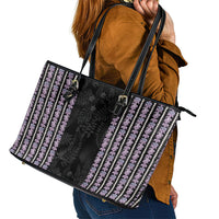 Hawaii Queen Liliuokalani Leather Tote Bag Hawaiian Lei Pua Kalaunu