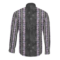 Hawaii Queen Liliuokalani Long Sleeve Button Shirt Hawaiian Lei Pua Kalaunu